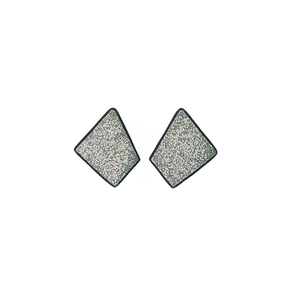 Χειροποίητα σκουλαρίκια Shield από πολυμερή πηλό | χειροποίητο κόσμημα Limelight by katerina sfinari