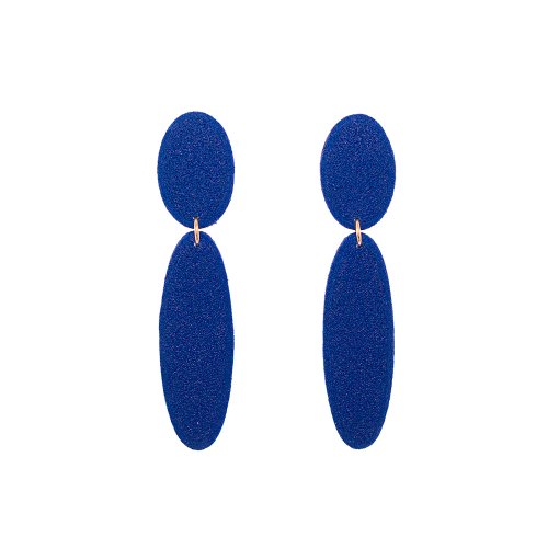 handmade blue modern earrings