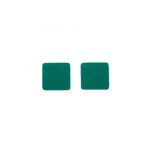 πράσινα τετράγωνα καρφωτά σκουλαρίκια